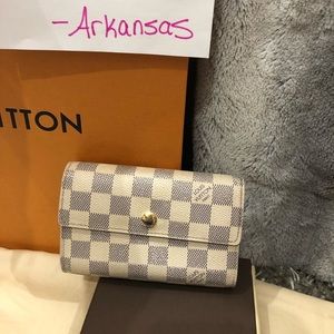 100% Auth LV Damier Azur Alexandra Wallet